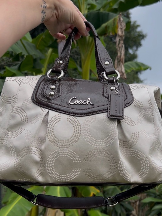 Coach Handbags - Coach Ashley Dotted OP Art Satchel -EUC- Y2K Shoulder Bag F20027